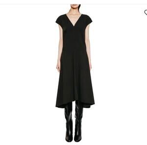 Du Paradis Black A-Line Midi Dress - Women's Size Medium